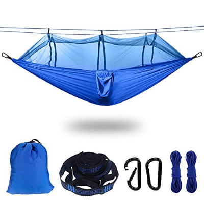 Hamaca de Mosquitero Ultra Ligera para Viaje y Camping,300kg de Capacidad de Carga,Nylon de Paracaídas de Secado Rápido,Mosquetones Premium,Correas de