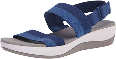 Clarks Arla Jacory, Sandalias de Talón Abierto para Mujer, Azul (Indigo Indigo), 37 EU