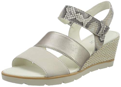 Gabor Shoes Gabor Basic, Sandalia con Pulsera Mujer, Beige (Vanille/Muschel 11), 39 EU