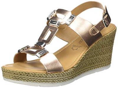 Marco Tozzi 2-2-28355-24, Sandalia con Pulsera Mujer, Rosa (Rose Metallic 592), 41 EU