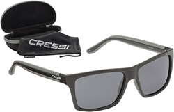 Cressi Rio Sunglasses Gafas de Sol Deportivo Polarizados, Unisex Adultos, Negro/Gris Oscuro, Talla única precio