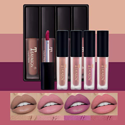 Mimore Mate Pintalabios Brillo de labios Set de regalo (Paquete de 4) Suave felpa mate resistente al agua de larga duración colores de moda y populare en oferta