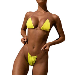 Bikinis Mujer 2019 Brasileños SHOBDW Color Sólido Conjunto de Bikini Push Up Traje de Baño Mujer Dos Piezass Tanga Mujer Vendaje Acolchado Bra Bandeau características