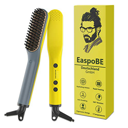 Axceed 2 in 1 Cepillo Alisador de Pelo y Barba, Peine Alisador Electrico, Calefacción PTC, Temperatura Regulable, Anti-quemaduras, Apagar Automáticame características