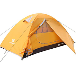Bessport Tienda de Campaña con Dos Puertas A Prueba de UV/Viento Fuerte/Lluvia para Trekking, Campamento, Playa, Aventura, etc (1 Person, Orange) precio