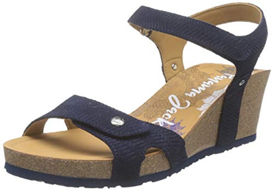 Panama Jack Julia Menorca, Sandalia con Pulsera Mujer, Azul (Marino B2), 39 EU