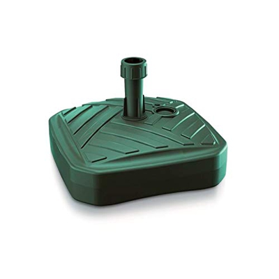 Prosperplast Umbrella Base de sombrilla de Polietileno Cuadrada con diseño 39 x 39 x 13 cm en Color, Verde Rayas