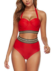 Las Mujeres del Bikini 2 Piezas Traje De Baño Tankini V Profundo Acolchado del Traje De Baño características