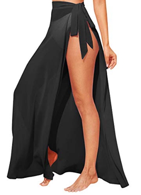 UMIPUBO Mujer Vestido de Playa Semi-Transparente Ropa de Baño Playa Vestido Suelto de Traje de baño Bikini Cover up Falda Cruzada Talla Grande Sarong 