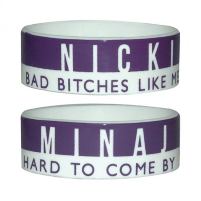 Nicki Minaj Bad Bitches Pulsera de Goma