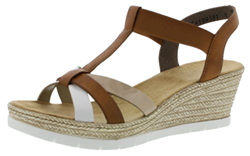 Rieker 61995-81, Sandalias Punta Cerrada para Mujer, Blau (Bianco/Cayenne/Skin 81), 39 EU en oferta