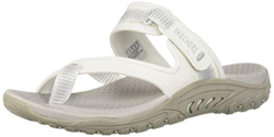 Skechers Reggae-Seize The Day, Sandalias de Punta Descubierta Mujer, Multicolor (Wht White Mesh/White & Silver Webbing), 38 EU precio