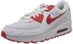 Nike Air MAX 90, Zapatillas para Correr Hombre, White Hyper Red Black, 42 EU precio