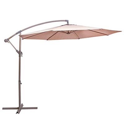 Parasol excéntrico Beige de Aluminio de 300 cm - LOLAhome