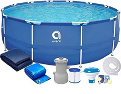 Viking Sports Avenli Frame Pool Piscina Desmontable Tubular - 366x76 cm - Completa con Filtro y Bomba - con Tapa - Azul en oferta