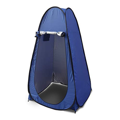Tienda plegable portátil, refugio de pesca, ideal para camping, baño, ducha, vestuario, privacidad, tienda de campaña para 1 persona (azul)