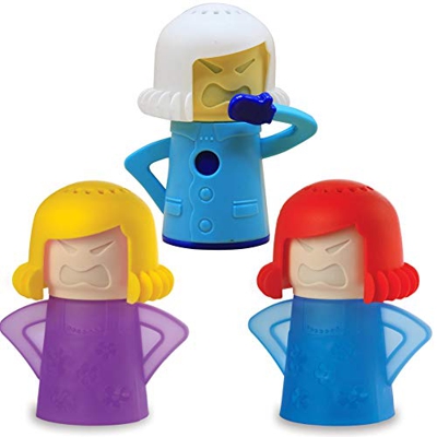 BAIBEI Angry Mama Limpiador de Microondas, Limpiador de Vapor de Acción Rápida de Cocina Elimina con Agua y Vinagre Desinfecta para Hogar sin detergen