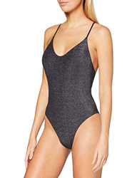 Only ONLMIA Glitter Swimsuit Traje de Bao de una Sola Pieza, Plata/Detalle: Rosa Lining, M para Mujer características