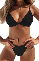 Bikini De Mujeres Torsión Traje De Baño De La Correa De Empuje Sólido Color hasta Desgaste De La Playa para El Baño De Tankini en oferta