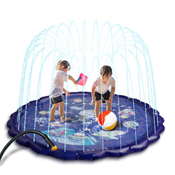 TrekPow Aspersor de Almohadilla de Salpicadura 68inch para Niños Pequeños de 3 Años+, Splash Pad Inflable Acuático con Rociador Altura Ajustable para  características