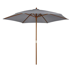 Aktive - Parasol hexagonal Garden diámetro 300 cm - Mástil de madera 48 mm - Color gris (ColorBaby 53864) precio