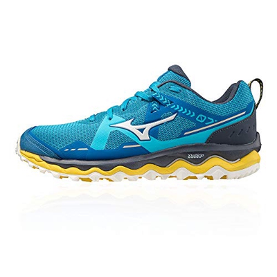 Mizuno Wave Mujin 7, Zapatillas para Carreras de montaa Hombre, Mykonosb Blancanieves Sblue, 46.5 EU