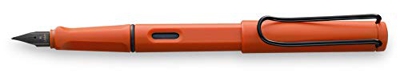 LAMY Safari 041 – Pluma estilográfica moderna en color terracota con mango ergonómico y diseño atemporal – pluma EF