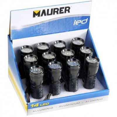 Linterna Maurer Led 14 3AAA (Expositor 12 piezas)