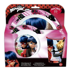 Set de menaje de plástico LadyBug Blanco precio
