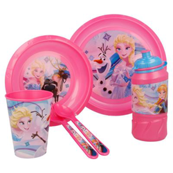Set de menaje de plástico Frozen Rosa precio