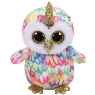 Peluche Búho-Unicornio Beanie boo' S Multicolor