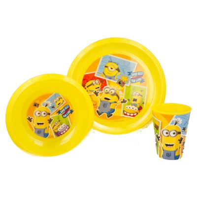 Set de menaje de plástico Minions Amarillo