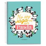 Libreta Missborderlike A5 cuadrícula no soy panda