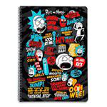 Cuaderno A4 Rick & Morty Black Collection microperforado cuadriculado 5x5 mm con tapa de polipropileno características