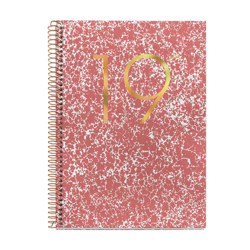 Agenda anual Miquelrius 2019 Espiral Plus Semana Vista Jaspeado en oferta