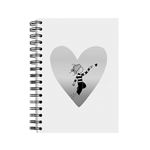 Libreta Busquets A5 La Volátil pautado corazón plata características