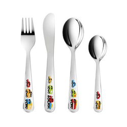 Jgo 4 Cubiertos Niños Bambini Coches en oferta