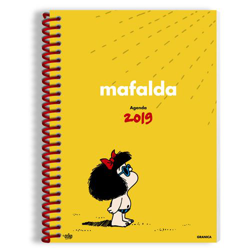 Agenda anual Granica Mafalda 2019 Semana vista anillada amarilla precio