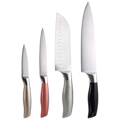 Set 4pc Cuchillos Bergner Neon BG Acero Inox