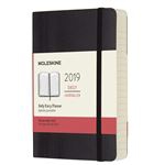 Agenda Moleskine 2019 Día por página pocket soft cover Negro