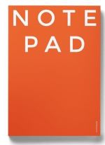 Bloc de notas Octagon A5 liso naranja