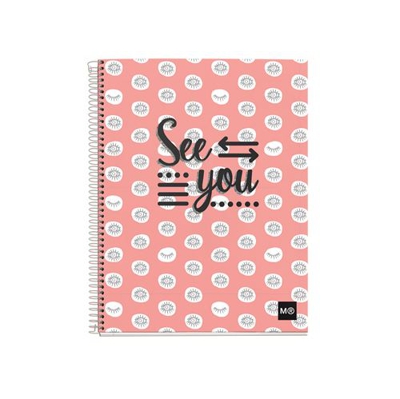 Cuaderno Espiral A4 140 Hojas Cuadriculado Miquelrius See You