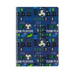 Cuaderno A4 Totto tapa dura azul Soccer