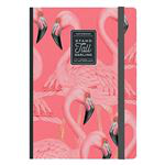 Cuaderno mediano Legami rayas tapa dura Flamencos rosa en oferta