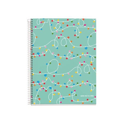 Cuaderno Espiral A4 120 Hojas Cuadriculado Miquelrius Agatha Ruiz de la Prada Luces