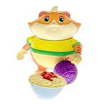 Figura articulada 44 Gatos Albóndiga con madeja y espaguetis 8 cm en oferta