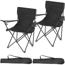 2 sillas de camping Gil negro en oferta