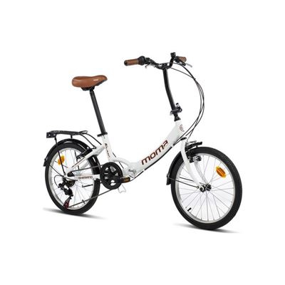 Bicicleta Plegable Moma Bikes Urbana SHIMANO FIRST CLASS 20" Alu, 6V. Sillin Confort Blanco