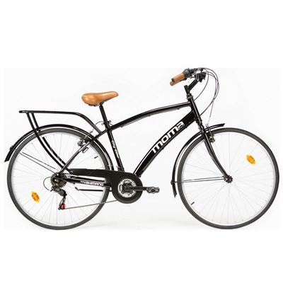 Bicicleta Urbana / Paseo Moma Bikes SHIMANO CITY28" , Alu, 18V. Sillin Confort Negro