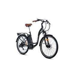 Bicicleta eléctrica Moma Bikes Urbana EBIKE-28.2 "" , Alu. SHIMANO 7V & Doble Freno Disco Hidraulicos Bat. Ion Litio 36V 16Ah Negro precio